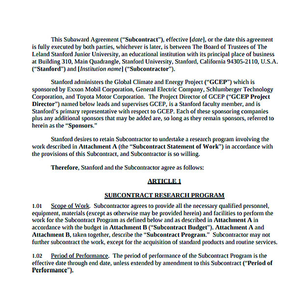 Subcontractor Agreement Free PDF