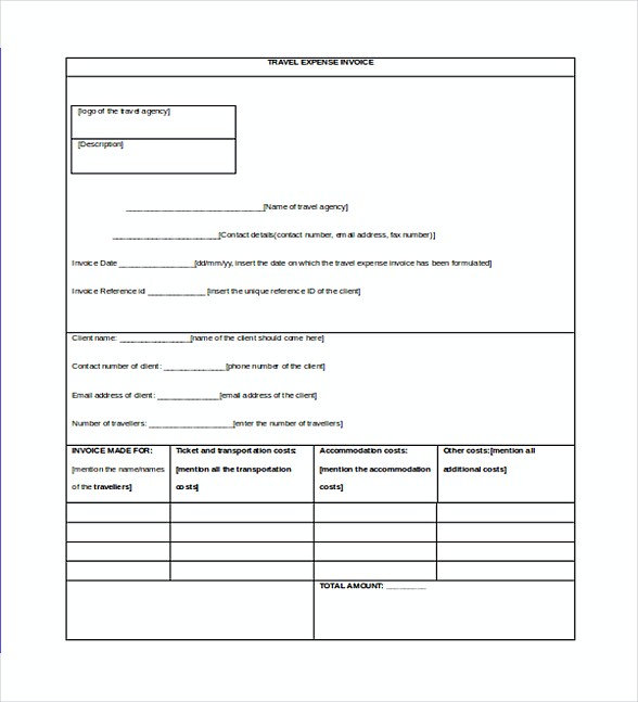 Travel Invoice Template
