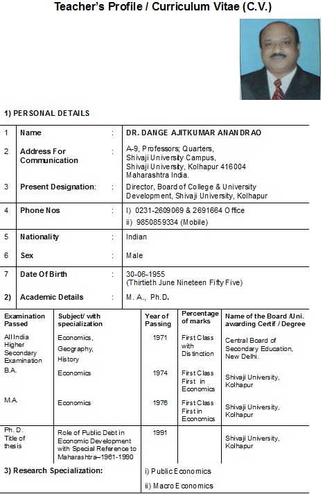 resume for teachers