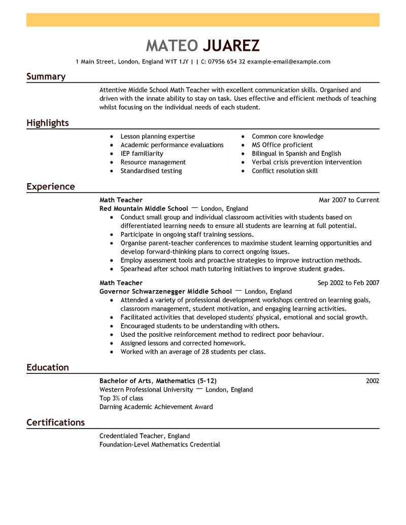 teacher education emphasis