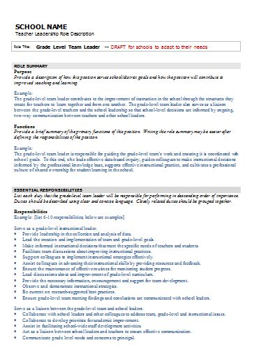 teacher resume format