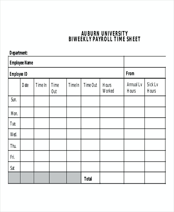 Bi Weekly Payroll templates
