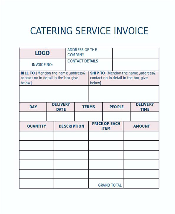 Blank Service Invoice