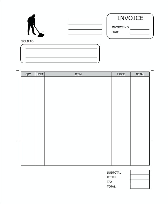 Cleaning Service Service Invoice templatess