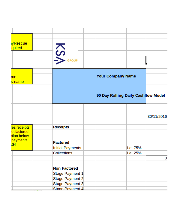 Daily Cash Flow Template Excel