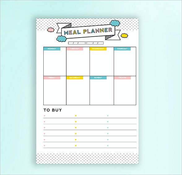 Daily Meal Budget Planner Template