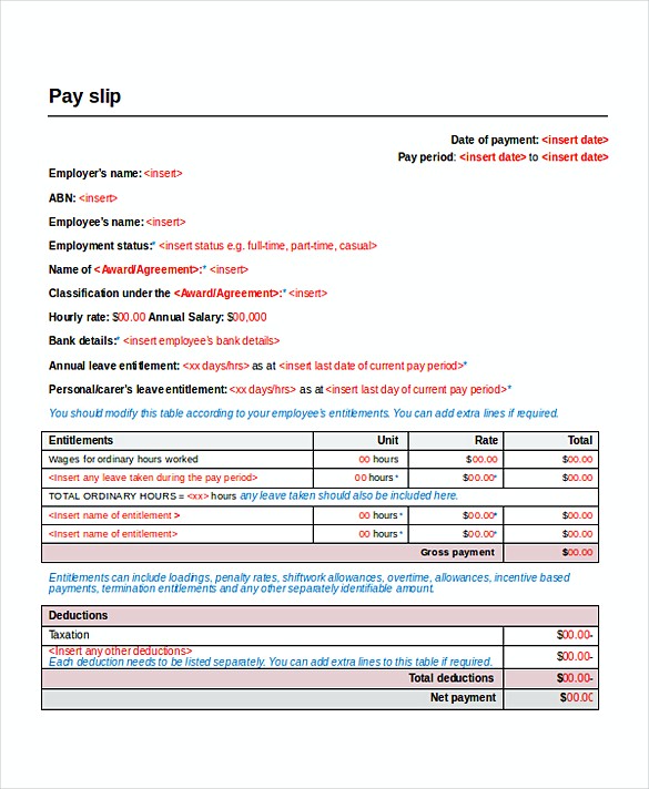 Employee Payroll templates