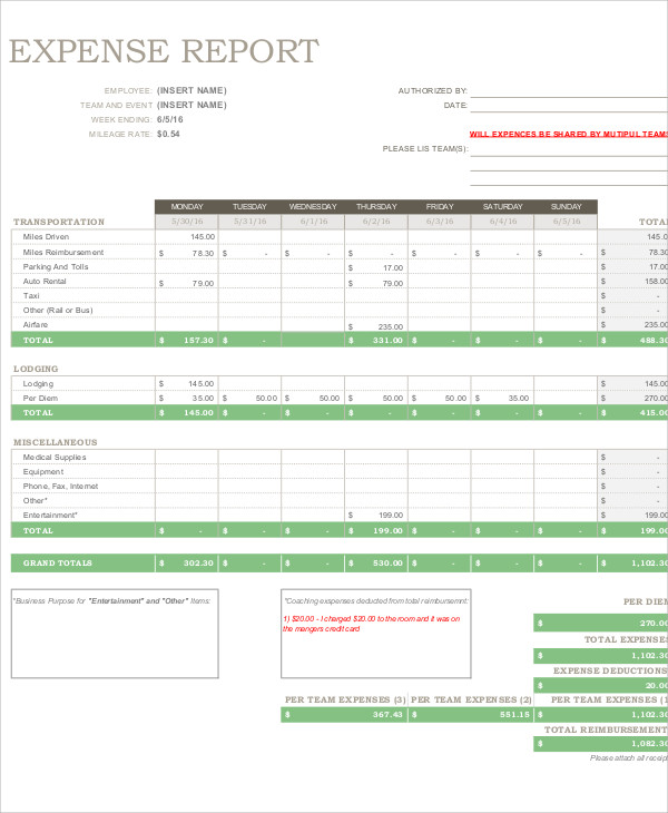 Expense Report