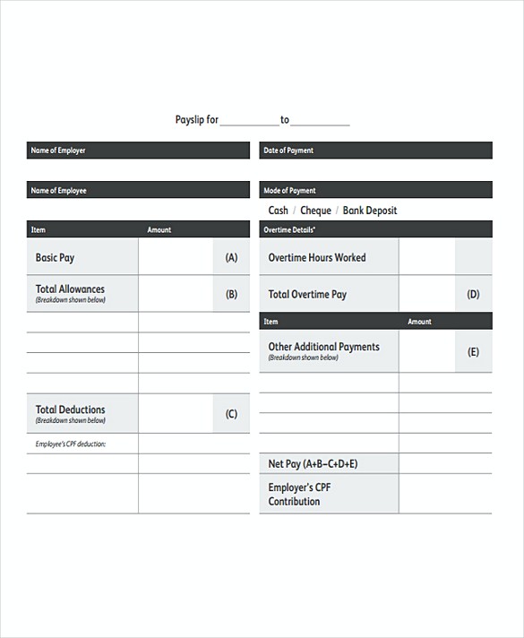 Monthly Payroll templates
