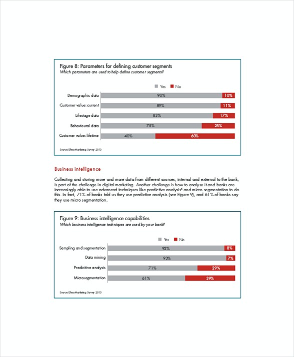 Sample Retail Banking Digital Marketing Report Template