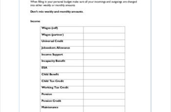 household budget planner
