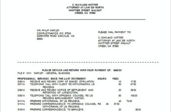 sample legal invoice templates
