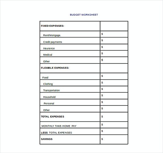 student college budget template