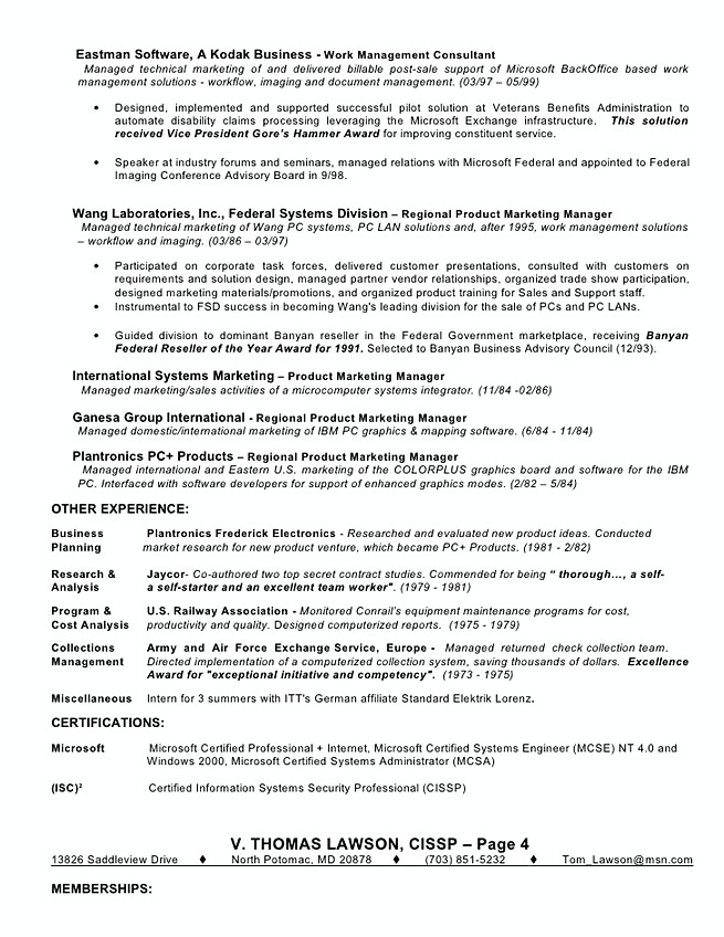 Identity and access management resume template