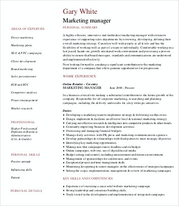Product Marketing Manager Resume