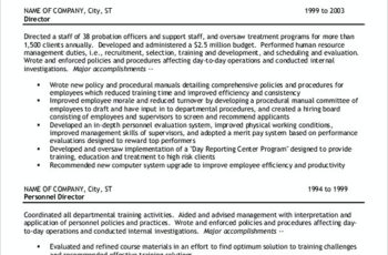 Sample Hr Manager resume template