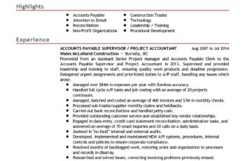 Accounts Payable Manager Resume