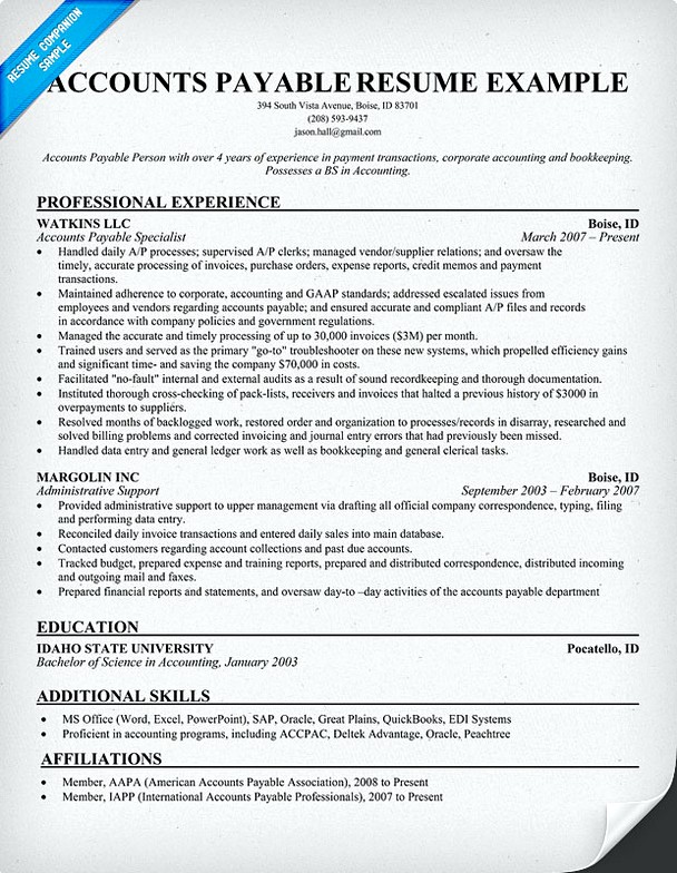 Accounts Payable Manager Resume template Accounts Payable Manager Resume template
