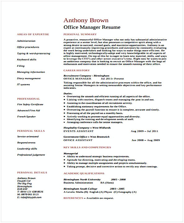 Assistant Office Manager Assistant Office Manager