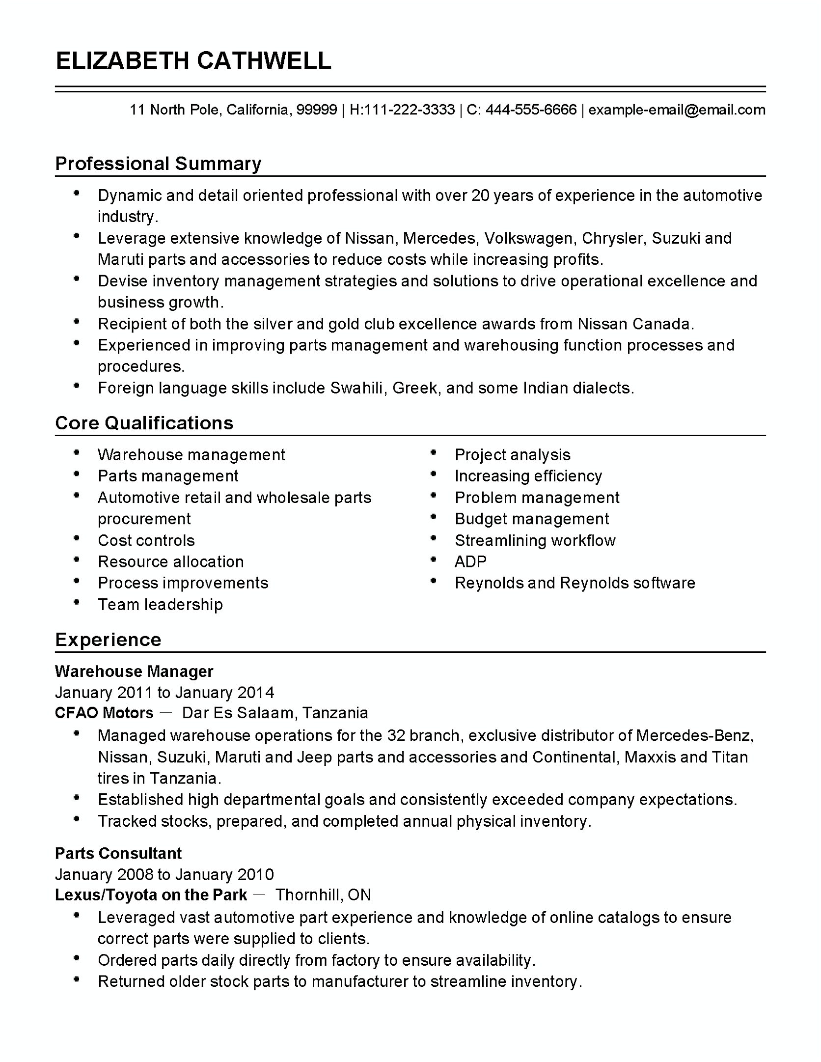 Automotive Inventory Manager Automotive Inventory Manager