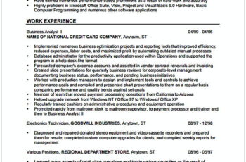 Business Analyst Resume Format 1