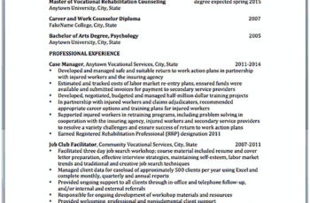 Case Manager Resume sample