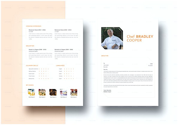 Chef Resume Template in Indesign Format Chef Resume Template in Indesign Format