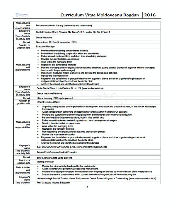 Dental Resume Dental Resume