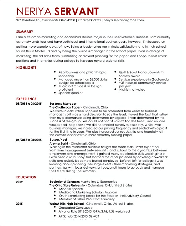 Entry Level Waitress Resume Entry Level Waitress Resume