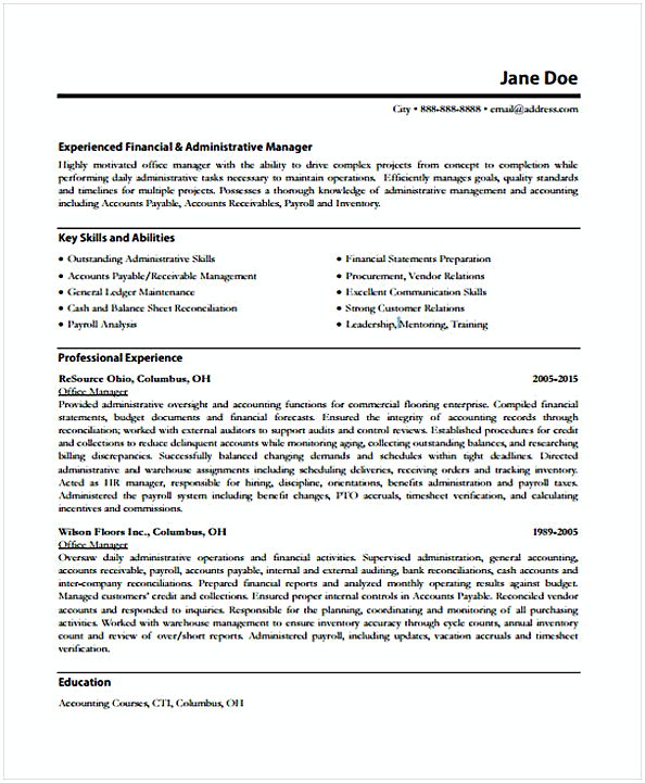 Experienced Office Manager Experienced Office Manager