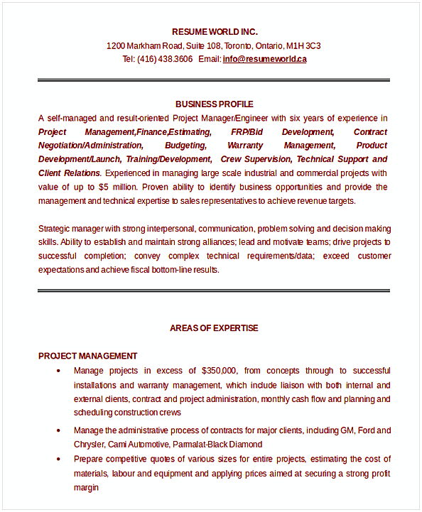 Finance entry level project Management Resume Finance entry level project Management Resume