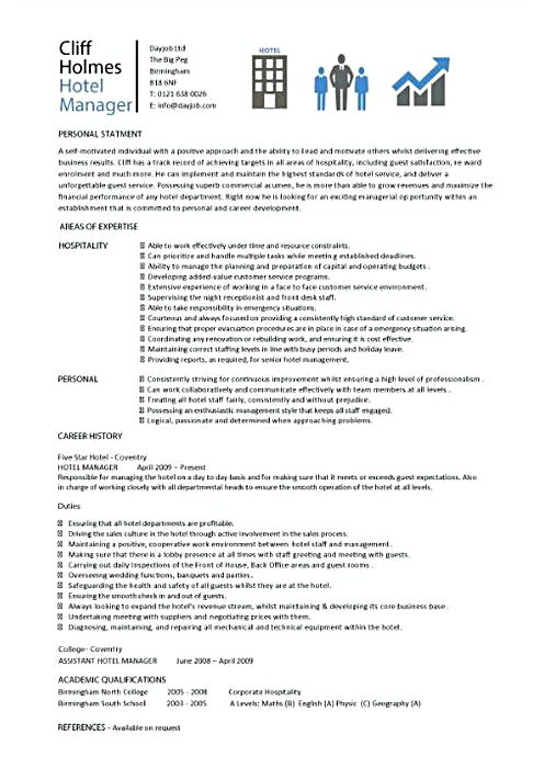 Hotel Manager Resume example Hotel Manager Resume example