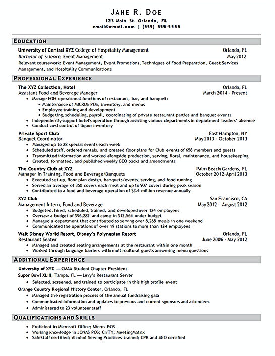 Hotel Manager Resume template Hotel Manager Resume template