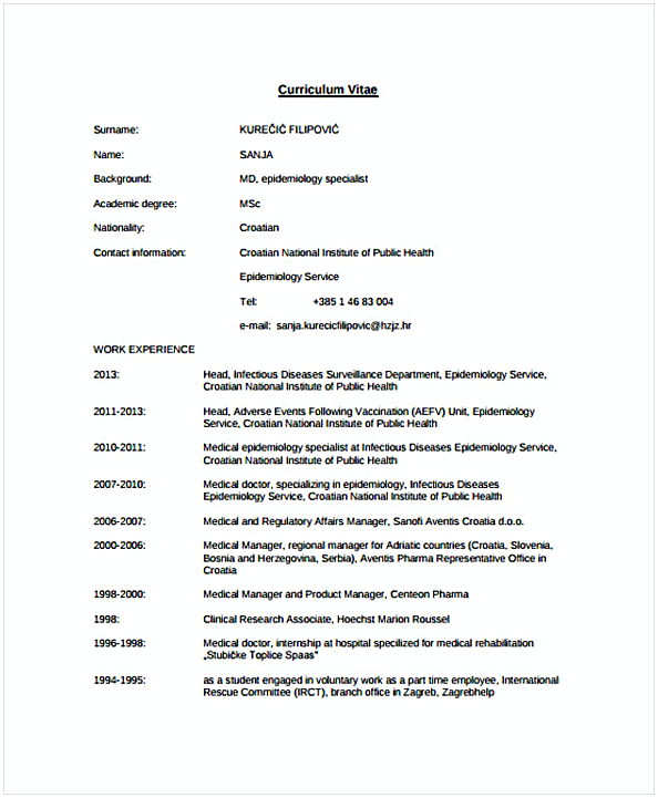 Medical Resume Medical Resume