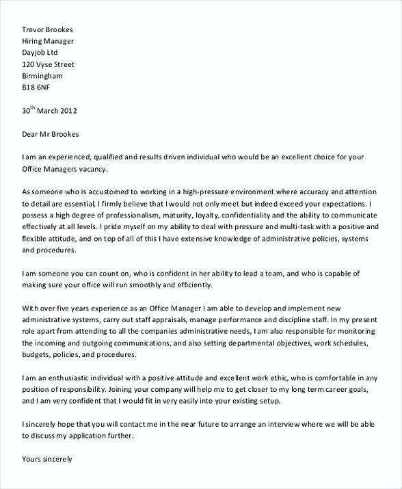 Office Manager Resume Cover Letter Office Manager Resume Cover Letter