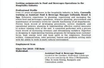 Restaurant Shift Manager Resume
