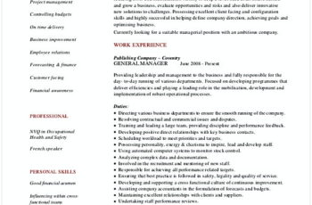 Retail General Manager Resume