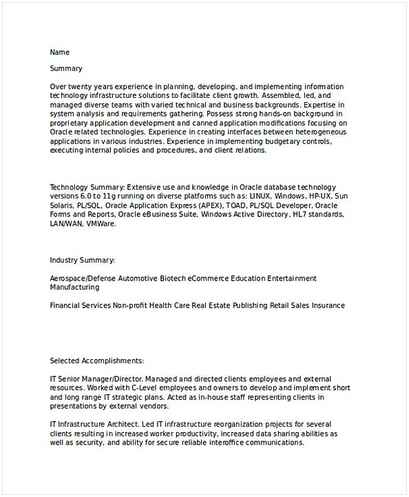 Senior IT Manager Resume Senior IT Manager Resume