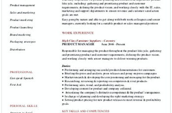Software Product Manager Resume