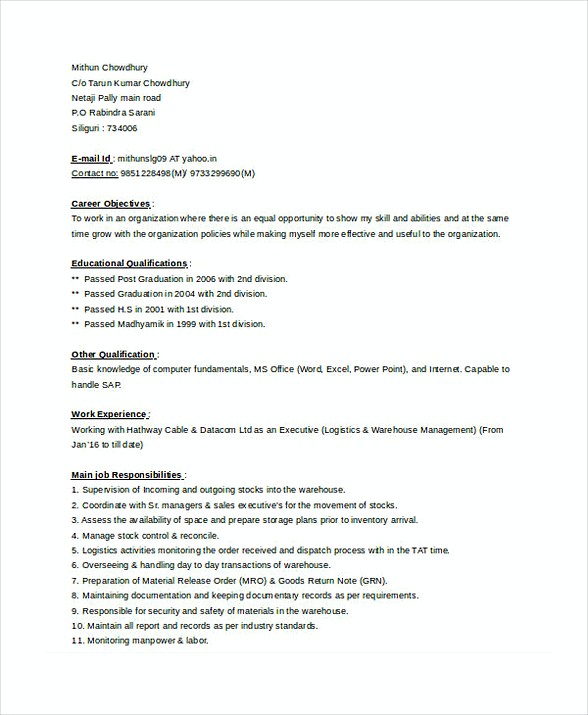 Store Manager Resume 1 Store Manager Resume 1