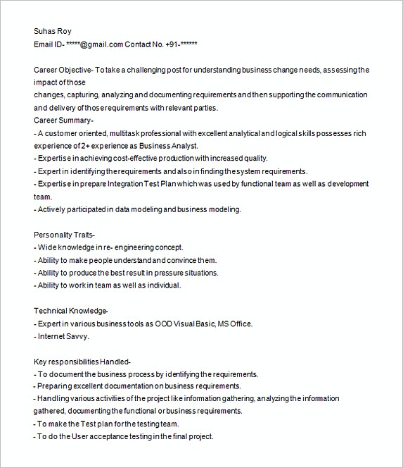business analyst resume sample business analyst resume sample