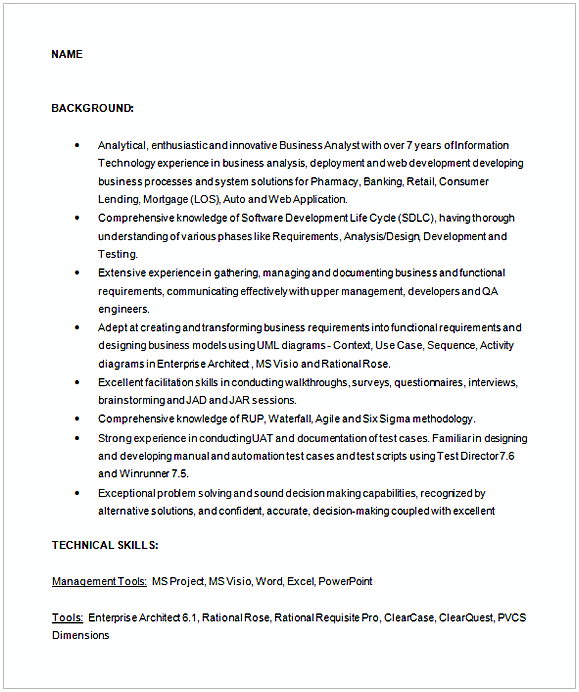 business analyst sample resume 1 business analyst sample resume 1