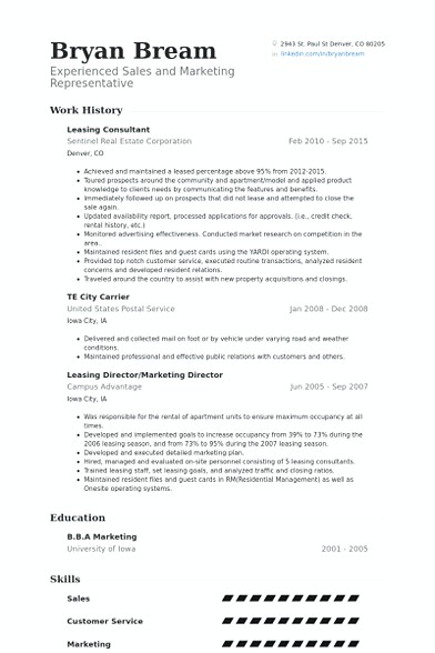 leasing consultant resume example leasing consultant resume example