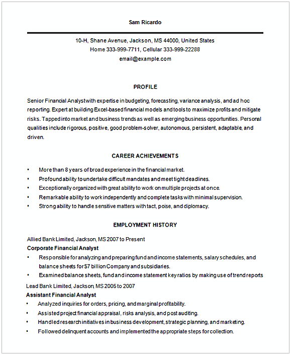 professional Business Analyist resume template 1 professional Business Analyist resume template 1