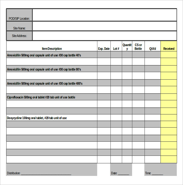 Blank Inventory Template Example Blank Inventory Template Example