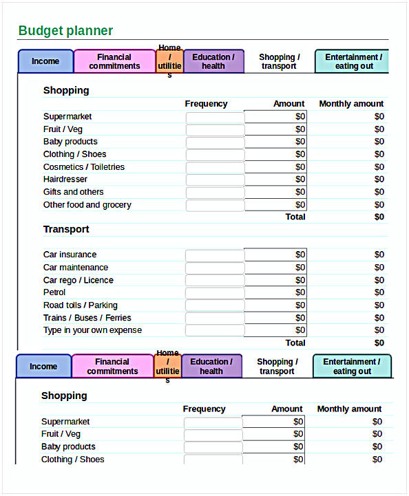 Budget Planner Spreadsheet Template Excel Budget Planner Spreadsheet Template Excel