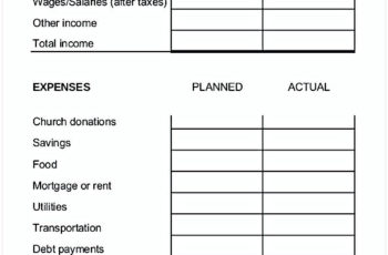 Family Budget Worksheet