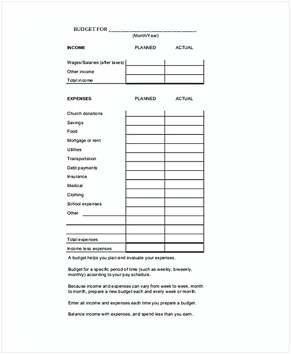 Family Budget Worksheet Template in PDF1 Family Budget Worksheet Template in PDF1