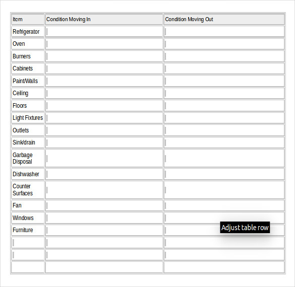 Landlord Tenant Inventory Checklist Document Landlord Tenant Inventory Checklist Document