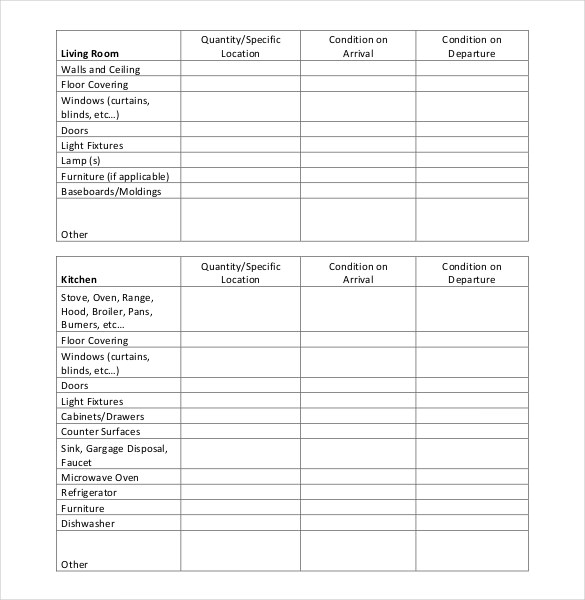 Rental Inspection Inventory Checklist Template PDF Rental Inspection Inventory Checklist Template PDF